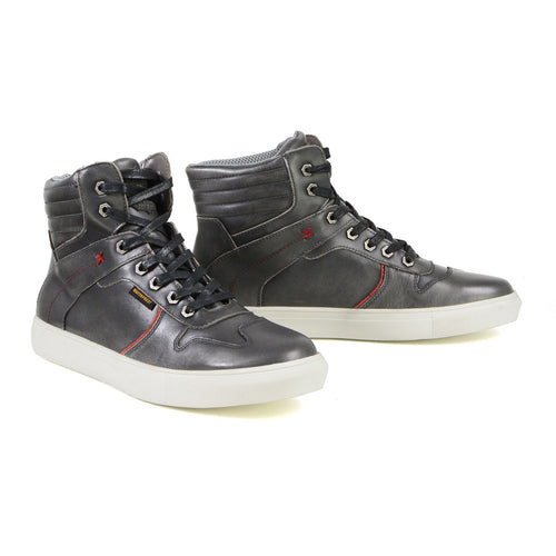 Milwaukee Leather MBM9153 Men's Vintage Grey Leather High-Top Reinforced Street Riding Waterproof Shoes