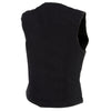 Milwaukee Leather MDL4000 Women's Black Denim 4-Snap Button Closure Motorcycle Rider Vest
