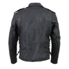 Milwaukee Leather MDM1020 Men's Black Classic 'Waxed' Motorcycle Denim Jacket with Armor