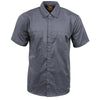 Milwaukee Leather MDM11668 Men’s Grey Button-Up Heavy-Duty Work Shirt - Classic Mechanic Shirt w/ Pockets