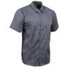 Milwaukee Leather MDM11668 Men’s Grey Button-Up Heavy-Duty Work Shirt - Classic Mechanic Shirt w/ Pockets