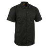Milwaukee Leather MDM11669 Men’s Black Button-Up Heavy-Duty Work Shirt - Classic Mechanic Shirt w/ Pockets