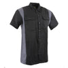 Milwaukee Leather MDM11674 Men’s Black-Grey Button-Up Heavy-Duty Work Shirt - Classic Mechanic Shirt w/ Pockets