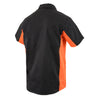 Biker Clothing Co. MDM11676 Men’s Black-Orange Button-Up Heavy-Duty Work Shirt - Classic Mechanic Shirt w/ Pockets