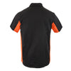 Biker Clothing Co. MDM11676 Men’s Black-Orange Button-Up Heavy-Duty Work Shirt - Classic Mechanic Shirt w/ Pockets
