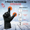 Milwaukee Leather MG7519SET Men’s Black Leather Heated Winter Gloves for Motorcycle Ski Hiking & i-Touch