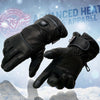 Milwaukee Leather MG7713SET Women's Heated Black Leather Winter Gloves -Wire Harness and i-Touch
