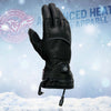 Milwaukee Leather MG7713SET Women's Heated Black Leather Winter Gloves -Wire Harness and i-Touch