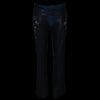 Milwaukee Leather Chaps for Women Black Low-Rise Waist- Double Buckle Reflective Embroidery Motorcycle Chap- ML1187