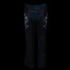 Milwaukee Leather Chaps for Women Black and Pink Low-Rise Waist- Double Buckle Reflective Embroidery Motorcycle Chap- ML1187