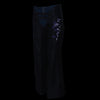 Milwaukee Leather Chaps for Women Black and Purple Low-Rise Waist- Double Buckle Reflective Embroidery Motorcycle Chap- ML1187