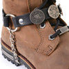 Milwaukee Leather Silver 44 MAG Medallion Boot Chain with Adjustable Strap – MLA3004