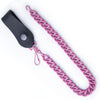 Milwaukee Leather MLC78966 Pink Metal Anti-Theft 16 Inch Wallet Chain with Snap-On Belt Loop and Key Holder
