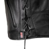 Milwaukee Leather USA MADE MLJKM5002 Men's Black Air Stream Vented Premium Leather Motorcycle Jacket with Side Laces