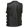 Milwaukee Leather MLL4501 Women's Tactical Swat Style Rider Leather Vest w/ Single Panel Back for Club Patches