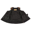 Milwaukee Leather Women's MLL4509 Smoocher Two Tone Crazy Horse Brown and Black Leather Club Style Motorcycle Vest