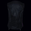 Milwaukee Leather MLL4571 Women's Black and Pink Lightweight Motorcycle Leather Vest w/ Crinkled Leather Design