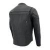 Milwaukee Leather MLM1526 Men's Stay Cool Black Premium Leather Sporty Motorcycle Jacket w/ Cool-Tec Leather Treatement