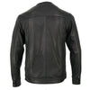 Milwaukee Leather MLM1607 Men's Collarless Black Premium Goat Skin Leather Casual Biker Shirt w/ Dual Closure