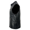 Milwaukee Leather MLM3502 Men's Black Premium Leather Motorcycle Rider Vest with Cool-Tec Leather Treatment Tech