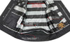 Milwaukee Leather MLM3507 Men's Old Glory Black Premium Leather Club Style Vest w/ Grey Stitching Laced Armholes