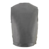 Milwaukee Leather Men's MLM3515 Black Premium Collarless Club Style Motorcycle Vest w/ Cool-Tec Leather Treatment