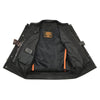 Milwaukee Leather MLM3524SET Men's All Season Black Premium Leather Motorcycle vest w/ Heated and Cool-Tec Technology