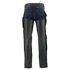 Milwaukee Leather MLM5502 Men's Black Premium Leather Motorcycle Rider Chaps w/ Cool-Tec Leather Treatment