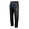Milwaukee Leather USA MADE MLM5570 Men's Black Enfold Classic Premium Leather Motorcycle Chaps with Jean Pockets