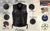 Milwaukee Leather USA MADE MLVSL5002 Women's Black Kitten Leather Motorcycle Vest with Side Laces