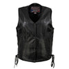 Milwaukee Leather USA MADE MLVSL5002 Women's Black Kitten Leather Motorcycle Vest with Side Laces