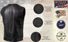 Milwaukee Leather USA MADE MLVSM5009 Men's Black Slinger V-Neck Motorcycle Premium Leather Zippered Vest