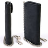Milwaukee Leather MLW7828 Men's 7" Leather Bi-Fold Biker Wallet w/ Anti-Theft Stainless Steel Chain and Buffalo Nickel Snap
