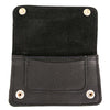 Milwaukee Leather MLW7883 Men's 6” Black Premium Leather Soft Biker Wallet - Bi-Fold Anti-Theft Stainless Steel Chain