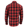 Milwaukee Leather Men's Flannel Plaid Shirt Black and Red Long Sleeve Cotton Button Down Shirt MNG11631