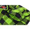 Milwaukee Leather MNG11632 Men's Flannel Plaid Black and Neon Green Long Sleeve Cotton Button Down Shirt