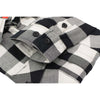 Milwaukee Leather MNG11633 Men's Flannel Plaid Shirt Black and White Long Sleeve Cotton Button Down Shirt