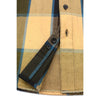 Milwaukee Leather MNG11639 Men's Flannel Plaid Beige with Black and Blue Long Sleeve Cotton Button Down Shirt