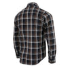 Milwaukee Leather MNG11643 Men's Flannel Plaid Brown Black and White Long Sleeve Cotton Button Down Shirt