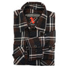 Milwaukee Leather MNG11643 Men's Flannel Plaid Brown Black and White Long Sleeve Cotton Button Down Shirt