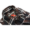 Milwaukee Leather MNG11643 Men's Flannel Plaid Brown Black and White Long Sleeve Cotton Button Down Shirt