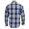 Milwaukee Leather MNG11645 Men's Flannel Plaid Shirt Blue White and Maroon Long Sleeve Cotton Button Down Shirt
