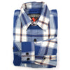 Milwaukee Leather MNG11645 Men's Flannel Plaid Shirt Blue White and Maroon Long Sleeve Cotton Button Down Shirt