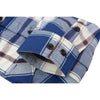 Milwaukee Leather MNG11645 Men's Flannel Plaid Shirt Blue White and Maroon Long Sleeve Cotton Button Down Shirt