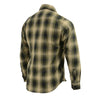 Milwaukee Leather MNG11649 Men's Grey with Black Long Sleeve Cotton Flannel Shirt
