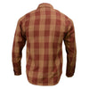 Milwaukee Leather MNG11653 Men's Brown and Beige Long Sleeve Cotton Flannel Shirt
