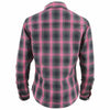 Milwaukee Leather MNG21604 Women's Casual Black with Pink Long Sleeve Casual Cotton Flannel Shirt