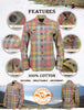 Milwaukee Leather MNG21614 Women's Gray and Red with Yellow Long Sleeve Cotton Flannel Shirt
