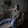 Milwaukee Leather MNG21614 Women's Gray and Red with Yellow Long Sleeve Cotton Flannel Shirt