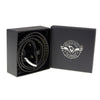 Milwaukee Leather MP7103 Men's Black Studs and Skulls Genuine Leather Belt with Buckle - 1.5 inches Wide